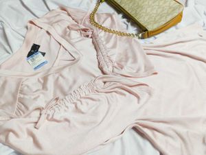✨Light Blush Pink Satin-Finish Top