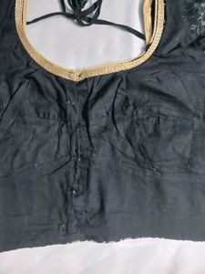 Black Embroidery Stitched Blouse