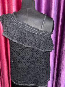 One Shoulder Sexy Sheer Top♠️🖤