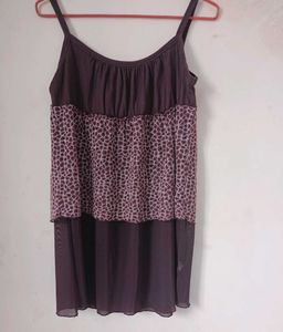 Animal Print Slip Dress