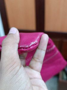 Pink Crossbody Leather Bag