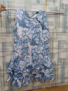 Tie Dye Ruffle Tank Top