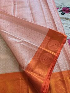 new unused Elegant Peach &amp; Orange Saree