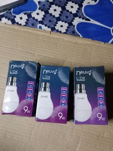 (Pack Of 3)  LED Bulb 9 Watt 6400k Temparechar