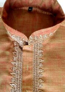 Ethnic Embroidered Men&#39;s Kurta Pyjama Set