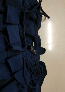 Navy Blue Ruffle Dress