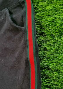 Black Striped Shorts