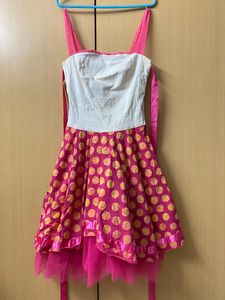 Pink &amp; Yellow Polka Dot Skirt