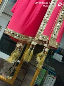 Elegant Pink Kurta  Plazo  with dupatta Set