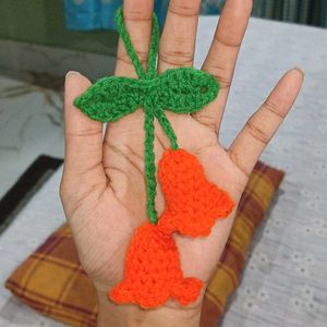 Handmade Crochet Flower Keychain