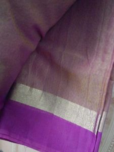 Coral With Rose Saree &amp; Blouse Cloth