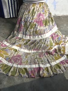 Full Flare Long Cotton Skirt