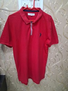 Red USPA Polo T-Shirt