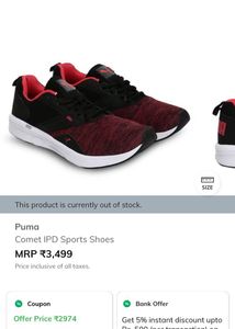 PUMA NRGY Comet IPD Unisex Sports Shoes- UK 5