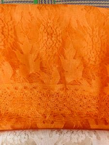 Lace Scarves - Orange &amp; Cream