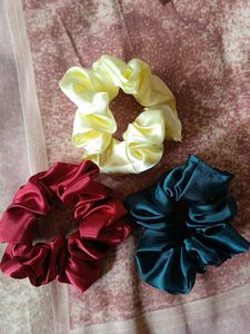 Satin Scrunchies (3 Pcs)