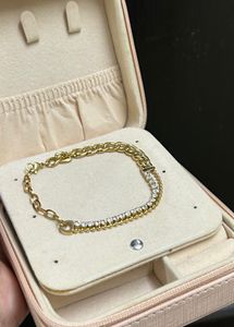 Gold &amp; Rhinestone Bracelet