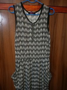 Jumpsuit In Black And White Colour For Women