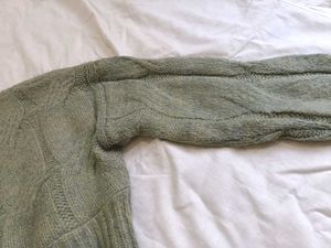 Green Knit Cropped Sweater