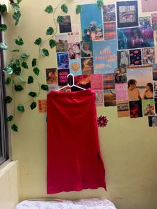 Red Long Skirt