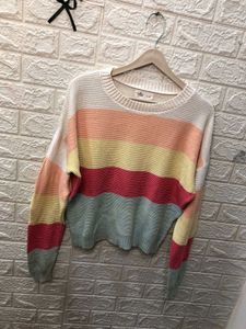 Striped Knit Pullover Sweater❤️