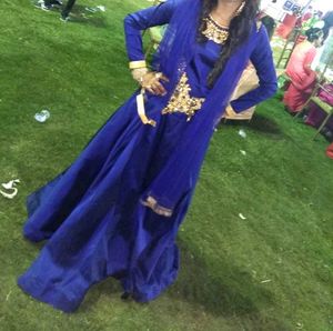 Elegant Blue Ethnic Gown