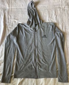 ADIDAS GREY HOODIE JACKET