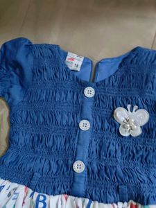 Cute Blue &amp; White Kids Dress size 18