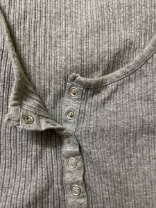 Gray Ribbed Tank Top