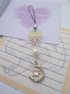 Cute Moon &amp; Star Phone Charm