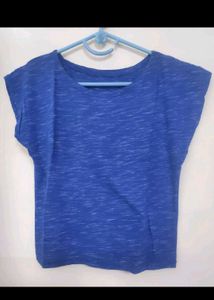 Sale🔥Stylish Blue Relaxed Fit Tee