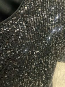 Sparkling Black Sequin Two-Piece Set