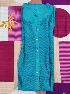 Sky Blue Kurti Sleeveless