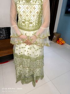 Net Long Two Piece Gown