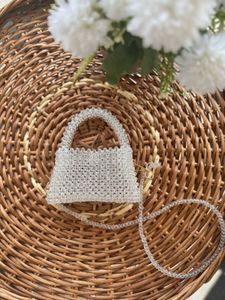 Clear Beaded Mini Bag
