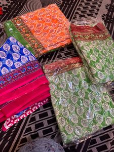 4 Combo Saree With No Blouse