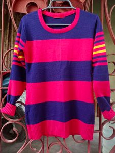Red And Blue Checked Sweater