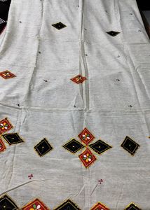 Cotton Silk beige Saree With Beautiful Design