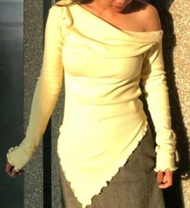Unique Yellow Asymmetrical Top