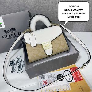 COACH PEPPER SATCHEL IN SIGNATURE BAG WD BOX