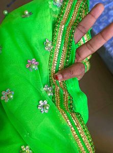 Green heavy Kurta Set like new