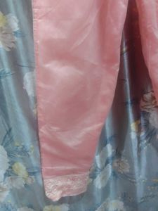 Elegant Peach Kurta Pant With Net Dupatta