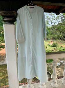LIGHT SEA GREEN LONG KURTA OR DRESS