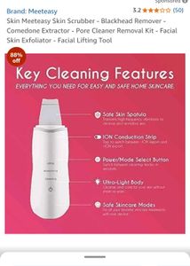 Skin Scrubber Pore Cleaning  Facial Lifting Device