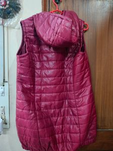 Burgundy Puffer Vest
