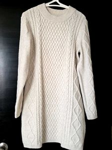 Knit Sweater Dress with Wool