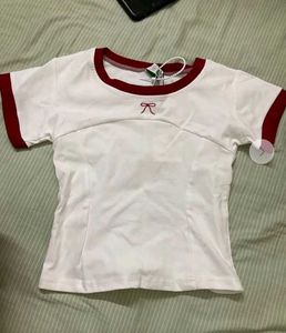 🌸white Red Top