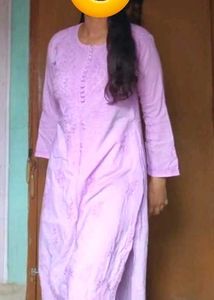 Lavender Chikankari Kurta