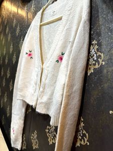 Floral Embroidered Cardigan