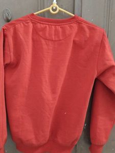 Red Graphic Print Sweatshirt